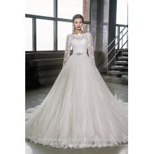 Neueste Kleider Alibaba Elegant A Line Brautkleider Vestidos de Novia Mit Langarm 2016 LWA06